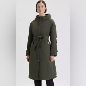 Hunter Women's ‘Violet’ Belted Trench Coat | Hunter Green Size Small